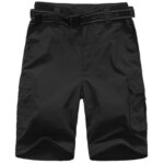Kids Youth Hiking Cargo Pants, Quick Dry Convertible Zip Off Pants, Outdoor Camping Pants Black