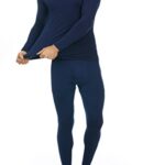 Thermajohn Long Johns Thermal Underwear for Men Fleece Lined Base Layer Set for Cold Weather (Medium, Navy)