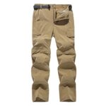 Cambkatl Mens Hiking Pants Outdoor Convertible Waterproof Quick Dry Zip Off Lightweight Fishing Safari Camping Travel Pants