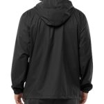 Outdoor Ventures Men’s Rain Jacket Waterproof Lightweight Packable Rain Shell Raincoat with Hood for Golf Hiking Travel
