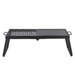 VEVOR Folding Campfire Grill, Heavy Duty Steel Mesh Grate, 22.4″ Portable Camping Grates Over Fire Pit, Camp Fire Cooking Equipment with Legs Carrying Bag, Grilling Rack for Outdoor Open Flame Cooking