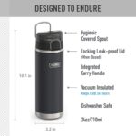 THERMOS ICON SERIES Stainless Steel Water Bottle with Spout – 24 Ounce, Granite – Vacuum Insulated Water Bottle with Lid