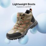 NORTIV 8 Womens Waterproof Hiking Boots Outdoor Trekking Mid Backpacking Mountaineering lightweight boots BROWN/ORANGE US 7 SNHB2212W