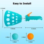 Pop and Catch Ball Game with 10 Balls and 4 Catch Launcher Baskets – Outdoor Indoor Game Activities for Boys & Girls, Summer Beach Yard Sport Toys for Kids Ages 4 5 6 7 8 10 12+ Years Old and Adults