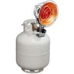 Avenger FBDTP15 Infra-Red Tank Top Outdoor Heater for Use with Propane Gas Tanks for Camping, Patios, and More, Single Burner, 15,000 BTU, Silver