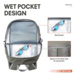 SAVVY NOMAD 40L Hiking Travel Packable Lightweight Camping Backpack Daypack with Removable Belt Bag for Women Men-Gray