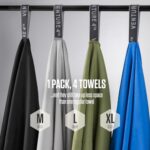 VENTURE 4TH – 4pcs Quick Dry Towels. Microfiber Travel Towels Ideal for Camping, Hiking, Backpacking, Gym. Lightweight & Fast Drying Travel Towels for Body. Compact & Easy to Pack – 4 Pack Medium