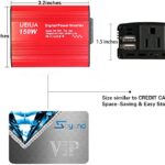 Car Power Inverter,150W Power Inverter for Car, Car Inverter Power Outlet DC 12V to 110V AC Converter Outlet Charger with 2.1A 1A Dual USB Charger for Phone, iPad, Laptop, Camera, Camping, etc