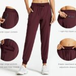 Libin Women’s Travel Pants Outdoor Hiking Camping Golf Fishing Climbing Hunting Safari Trousers Joggers, Wine Red M