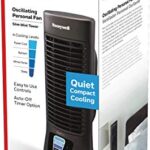 Honeywell HTF210B QuietSet Personal Table Fan, Black – Oscillating Personal Fan with Quiet Operation and 4 Levels of Power and Sound