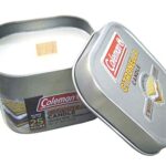 Coleman Scented Outdoor Citronella Candle with Wooden Crackle Wick, Smores Scent, 6 oz