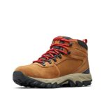 Columbia Men’s Newton Ridge Plus II Suede Waterproof Boot, Breathable with High-Traction Grip,elk/mountain red,9