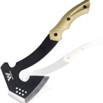 WEYLAND Survival Hatchet & Camping Axe with MOLLE Sheath – Small Tactical Bushcraft Camping Axes & Hatchets for Splitting & Chopping Wood, Kindling Splitter for fire, Throwing Tomahawk, Camp Hand Tool