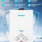 Kohree Tankless Water Heater Propane, 6L 1.58 GPM Portable Tankless Water Heater with Handle, On Demand Instant Hot Water Heater with Overheating Protection, for RV Camping, Outdoor Shower, White
