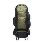TETON Sports Explorer Backpack Full Internal Frame – Adjustable Backpacking Travel Gear – Water-Repellant Rainfly Cover, Sleeping Bag & 3-Liter Hydration Bladder Pack Storage – Olive, 75L