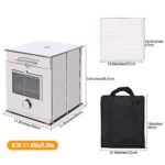 Lineslife Stainless Steel 304 Fastfold Camping Oven with Mesh, Portable Wood Stove Oven for Propane Stove and Camping Stove, Outdoor Cooking, BBQ, Picnic