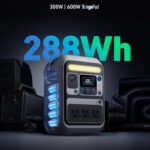 Anker SOLIX C300 Portable Power Station, Outdoor 288Wh LiFePO4 Battery, 300W (600W Surge) Solar Generator, 140W Two-Way Fast Charging, for Camping, Traveling, and Emergencies (Solar Panel Optional)