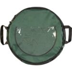 Wakeman Outdoor Trash Can – 46-Gallon Collapsible Garbage Can with 3 Stakes – Pop Up Trash Can for Camping, Storage, or Yard Waste Outdoors (Green)