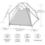 Forceatt Camping Tent, 2 Person Tent, Waterproof & Windproof. Lightweight Backpacking Tent, Easy Setup, Suitable for Outdoor and Hiking Traveling