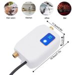 Tankless Water Heater, 3000W Portable Electric Instant Hot Water Heater w/Overheating Protection, On Demand Water Heater for Kitchen, Bathroom, Camping & RV, 110V (White)