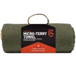 GEAR AID Quick Dry and Compact Micro-Terry Towel, OD Green, Large, 30″” x 50″”” (69030)