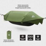 Rivenlo Camping Hammock Tent with Mosquito Net & RainFly, 3 in 1 Waterproof Lightweight Portable Sleeping Hammock Bug Backpacker Travel Outdoor Gear with Tree Strap Swing, for Hiking Patio Expedition
