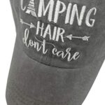 HHNLB Unisex Camping Hair Don t Care 1 Vintage Jeans Baseball Cap Classic Cotton Dad Hat Adjustable Plain Cap