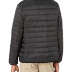Amazon Essentials Men’s Packable Lightweight Water-Resistant Puffer Jacket (Available in Big & Tall), Black, Large