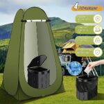 Portable Toilet Kit for Adults,Pop Up Privacy Tent,Large Portable Toilet Potty for Adults,12 Toilet Bags,12 Pack Liquid Waste Gel,Washable,Portable Outdoor Showers, Tents,Camp Toilets,Changing Rooms