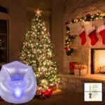 Balabulala Inflatable LED Couch for Kids,Illuminated Blow Up Lounger Chair,Light Folding Air Chair for Girls and Boys,Inflatable Game Sofa Perfect for Rooms, Camping,Swimming Pool…(Frosted White)
