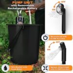 Ridgewinder Portable Shower for Camping – Camp Shower with Rechargeable Battery and Included showerhead. Complete Camping Shower Plus Sprayer Attachment