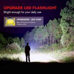 LETMY Tactical Flashlight S2000-2 Pack Bright Military Grade LED Flashlights High Lumens – Portable Handheld Flash Light, 5 Modes Zoomable Waterproof Flashlights for Home Emergency Camping Outdoor