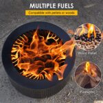 STBoo Smokeless Fire Pit 13Inch – Portable Firepit for Outside | Camping Bonfire Pit with Carrying Storage Bag | Small Outdoor Fireplace for Bonfire Picnic Backyard Cooking on Beach, Black, S