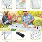 Avocahom Folding Fish Cleaning Table Portable Camping Sink Table with Faucet Drainage Hose & Sprayer Outdoor Fish Fillet Cleaning Station with Grid Rack & Knife Groove for Picnic Fishing, Black