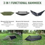 Night Cat Camping Hammock Tent with Mosquito Net and Rain Fly 1-2 Persons Backpacking Bivvy Ground Tent with Tree Strap Swing Heavy Rain Waterproof Lightweight 440lbs