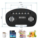 Keten Zero Gravity Chair Tray, Upgraded Version Cup Holder for Zero Gravity Chair Large Utility Clip On Chair Table/Tray for Carrying iPhone 7Plus/ iPad/Water Cups/Books (Black)