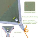 17 × 10 ft Large Camping Tent Tarp Outdoor Waterproof Flame Retardant Hammock Rain Fly Backpacking Tent Tarp Shelter for Hiking Travel Picnic(Not Includes Poles)