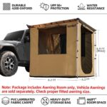 SAMOUT Vehicle Awning Room 8.2′ x 8.2′ Rip-Stop 420D Oxford Side Awning Changing Room with PVC Floor, Waterproof & Wind Resistance, Easy Setup Design (Room Only)