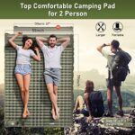 Elegear Double Sleeping Pad , 4″ Ultra-Thick Self Inflating 2 Person with Pillow Built-in Foot Pump Camping Sleeping Mat for Backpacking, Hiking, Portable Camping Pad