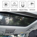 Magnetic Car Sunroof Sun Shade Breathable Mesh, Car roof Cover for Overnight Camping, Quick Install, UV Sun Protection for Moonroof and Side Window
