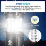 Etekcity Camping Lantern Accessories Gear Supplies Tent Lights, Lanterns Battery Powered LED for Power Outages, Emergency Lights for Hurricane, Survival Kits, Operated Lamp, 4 Pack
