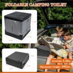 Camping Toilet, Composting Toilet with Biodegradable Bags, Portable Potty for Adults, Folding Toilet for Car Camping Hiking Long Trips Beach