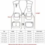Rizanee Men Mesh Breathable Multi-Pocket Vest Outdoor Travelers Fly Fishing Photography (Black, US S/Tag L)