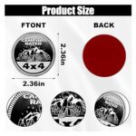 Dogs Badge Rated Car Emblem, 4 x 4 3D Metal Car Badge Decals Stickers Round Emblem Decals, Car Exterior Emblems Badge Compatible with Jeep Wrangler Vehicles Trucks SUV RV (Camping Rated)