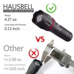 HAUSBELL LED Flashlight 2Pack Bright, Zoomable Tactical A100 LED Flashlights Flash Light with High Lumens and 5 Modes and Camping Accessories?2Pack?