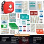 SuccorWare 150 Pieces Mini First Aid Kit – Small Medical Kit with Hard Shell – Emergency First Aid Kit for Car, Travel, Home, Outdoor, Office, Camping, Hiking (Red)