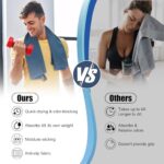HiiPeak Quick Dry Towel – 2 Pack Microfiber Towels – Travel Towel Super Absorbent & Lightweight for Camping, Beach, Sports, Gym, Backpacking, Hiking and Yoga (NavyBlue & LightGray, 32 * 16″ 2pcs)