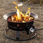 Lokingrise 20″ Portable Propane Fire Pit for Camping with Carrying Strap, Smokeless Fire Pit, Portable Campfire, Outdoor Heater Propane Gas Fire Pit?52,000 Btu Classical