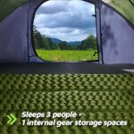 4 Person Easy Pop Up Tent,9.5’X6.6’X52”,Waterproof, Automatic Setup,2 Doors-Instant Family Tents for Camping, Hiking & Traveling