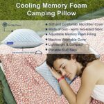 Gehannah Travel Pillow – Compressible Camping Pillow for Sleeping, Shredded Memory Foam Pillow with Storage Bag Compact Supportive, Pillow for Adults Kids Outdoor Backpacking Hiking Gear